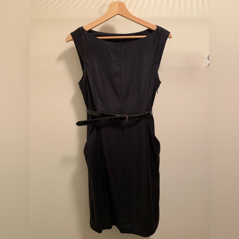 Theory belted wool dress